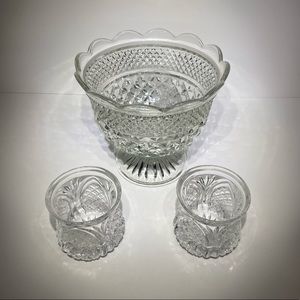 Crystal Cut Antique Dish Set
